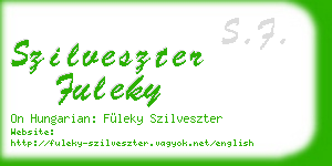 szilveszter fuleky business card
