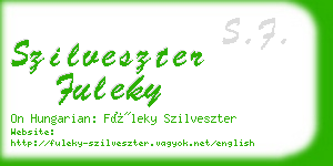 szilveszter fuleky business card